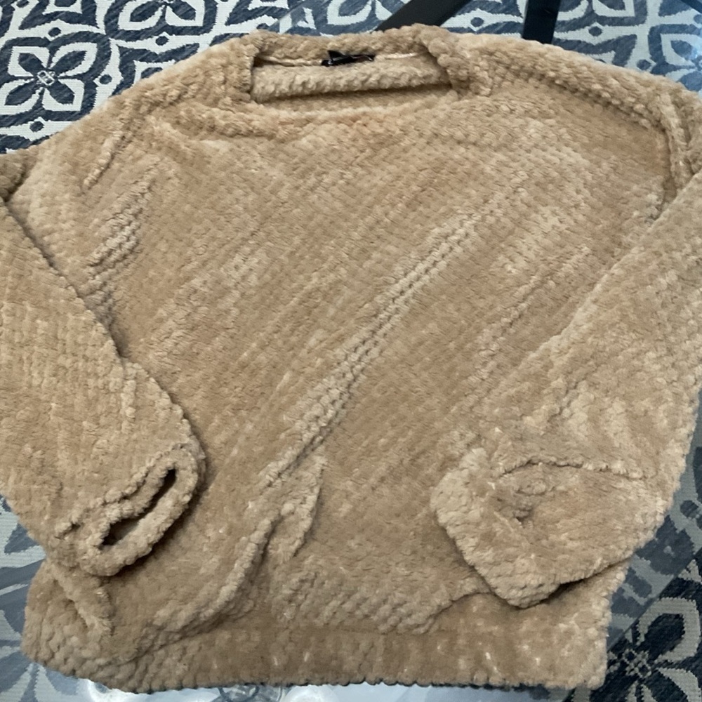 Love Tan Fleece Pullover